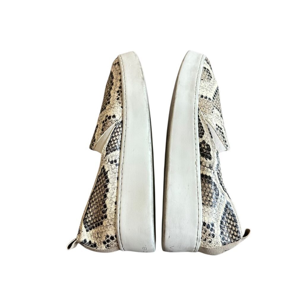 Vince Saxon 2 Slip On Sneakers Flats Snakeskin Python Leather Size 7 Women's - Picture 10 of 14